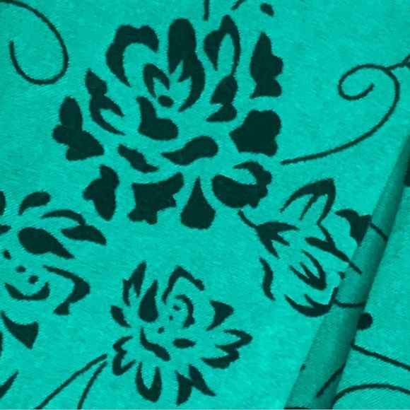 ELEMENTZ VINTAGE SWING STYLE TOPPER JACKET | GREEN | BLACK FLORAL PRINT | XL - Picture 8 of 8